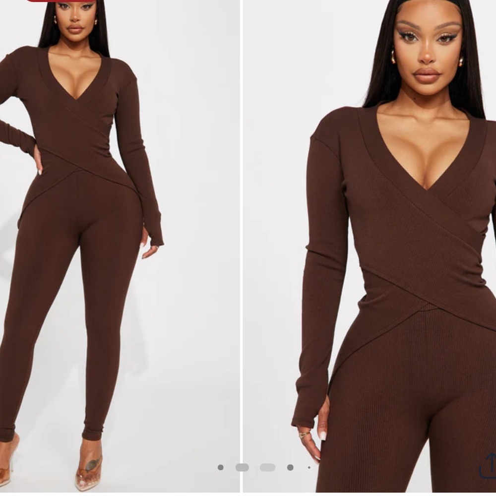 Fashion Nova Chocolate Jumpsuit